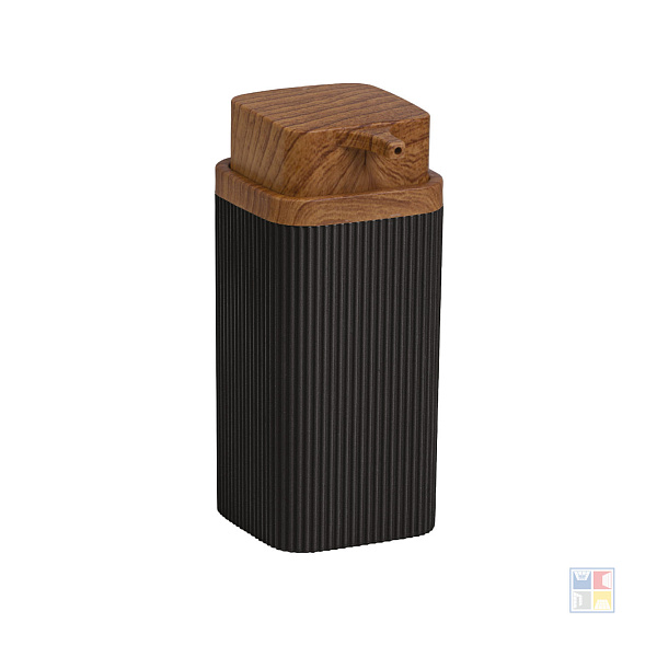 Дозатор для жидкого мыла Sand Black настольный 66х66х154мм 