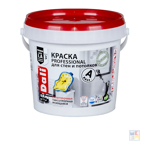 Краска интерьерная для стен и потолков Professional база А 0,9 л 