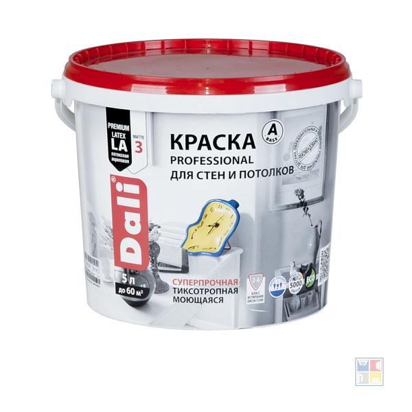 Краска интерьерная для стен и потолков DALI база С 5 л 