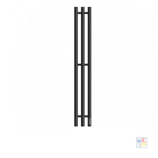 Полотенцесушитель электрический VerticaleQ 210х1200, черный (диммер справа) 
