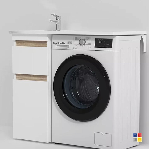Раковина X-Joy 100 см над стиральной машинкой, цвет:белый  