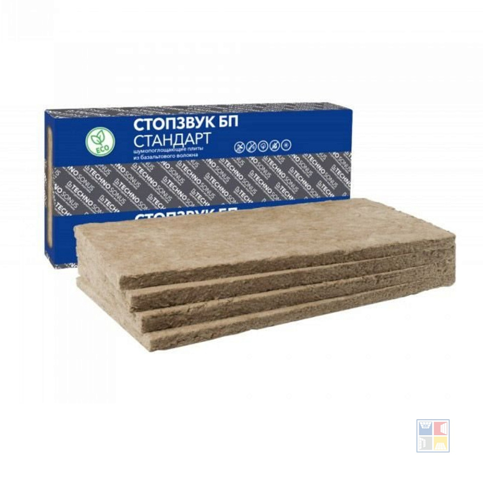 Звукоизоляционная плита СтопЗвук БП Стандарт 1200х600х50 мм