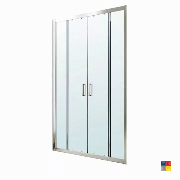 Душевая дверь Porta 140-160 хром сильвер/металл 5-6мм прозрачное 