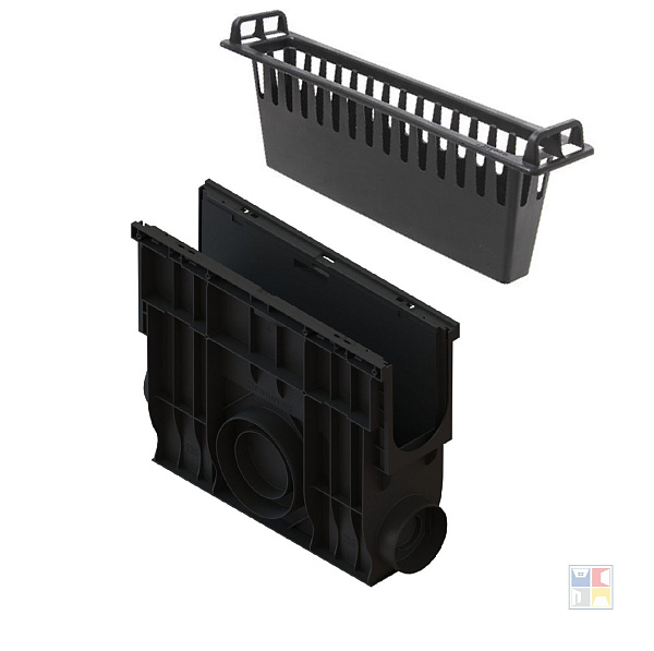 Пескоуловитель пластиковый с корзинкой PolyMax Basic 500х160х400 мм 