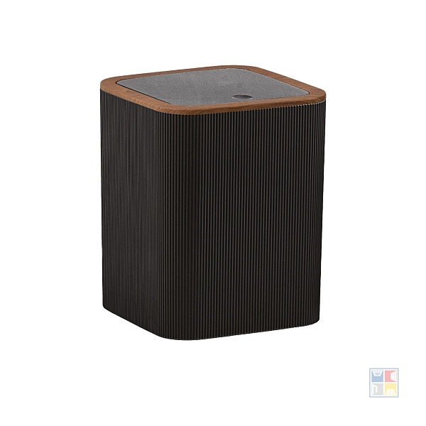 Ведро для мусора Sand Black  5л с крышкой  