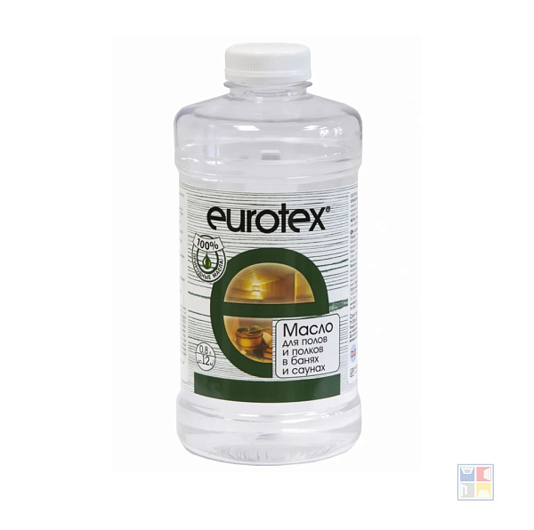 Масло для полов и полков в банях и саунах Eurotex 0,8 л 