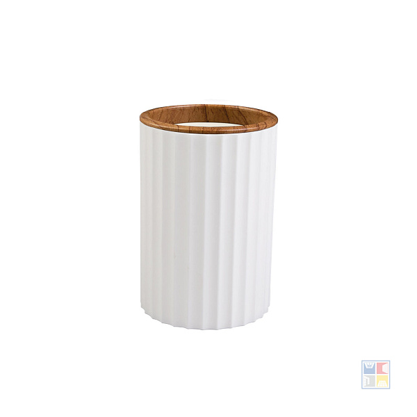 Стакан для зубных щеток Land White настольный белый 