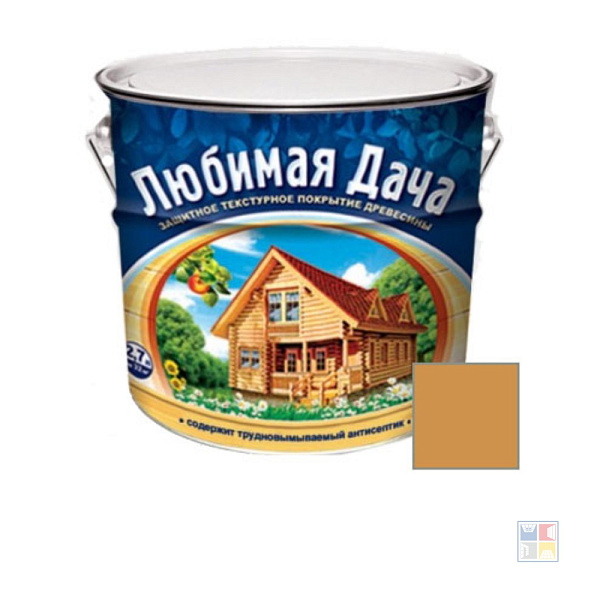 Защитно-декоративное покрытие Любимая дача для дерева калужница 2,7 л 
