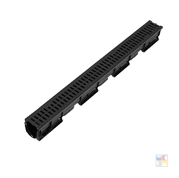 Лоток водоотводный 1000х90х90 мм с решеткой пластиковой PolyMax Spark1  