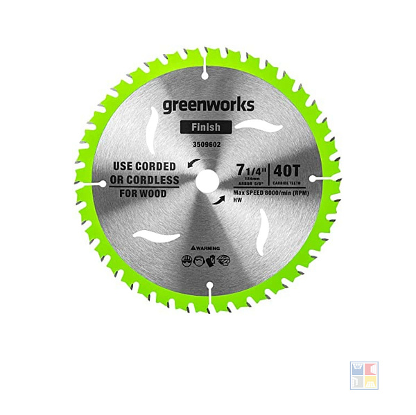 Диск пильный по дереву Greenworks 184х20 мм, 40Т 