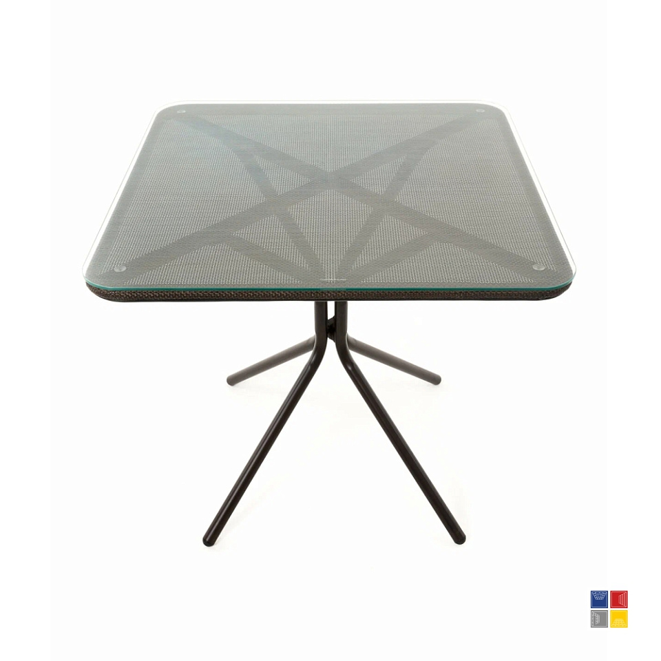 Комплект садовый Dark brown/black стол (крадратный) +2 кресла