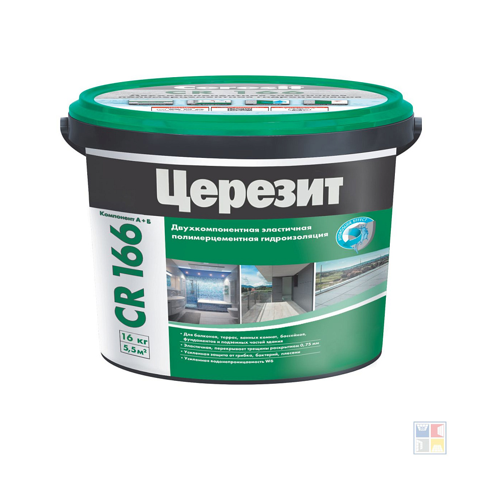 Гидроизоляция полимерцементная CR 166 (А+Б)