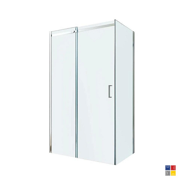 Душевое ограждение Melita 120х90 б/поддона, профиль хром 
