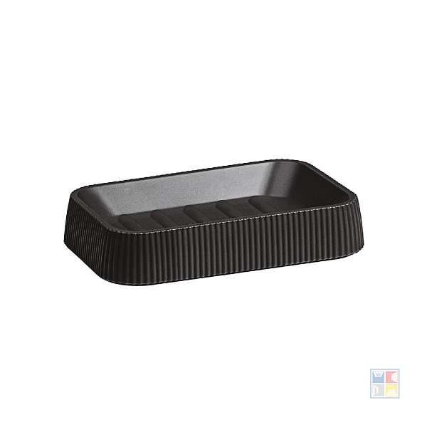 Мыльница настольная Sand Black 128х87х23мм 