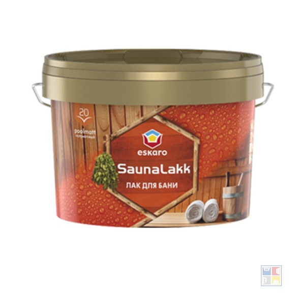Защитный состав для бани и сауны Eskaro Saunalakk 2,4 л, полумат 