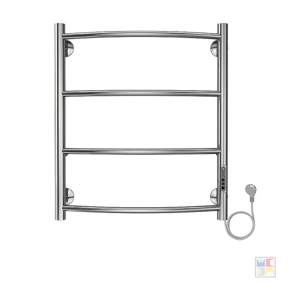 Полотенцесушитель электрический Trapezio 500х600, хром c полкой (диммер справа) 