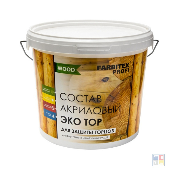Состав для защиты торцов ариловый Farbitex 10 л 