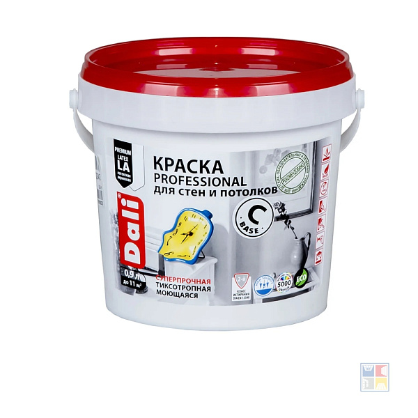 Краска интерьерная для стен и потолков Professional база С 0,9 л 