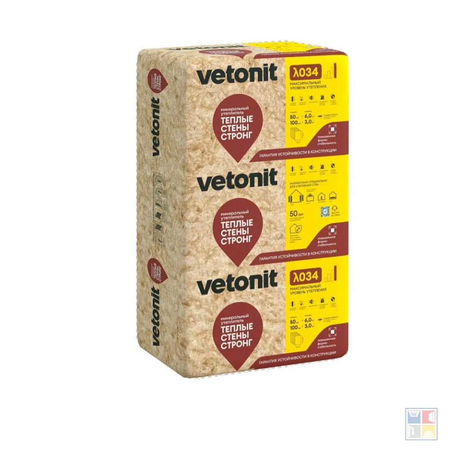 Утеплитель Isover/Vetonit Теплые стены Стронг 50х610х1000 мм