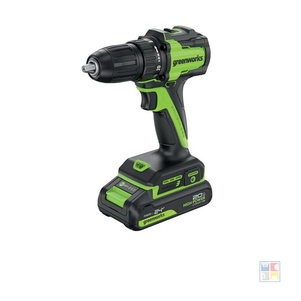 Дрель-шуруповерт аккумуляторный б/щ Greenworks DD345, 24V 