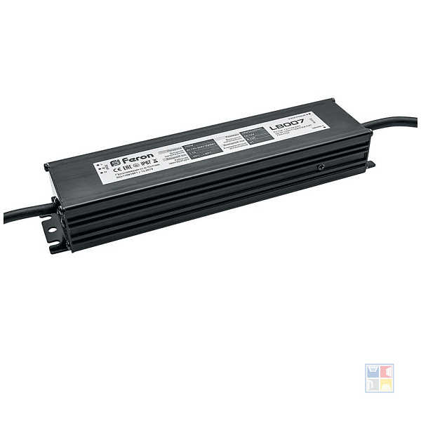 Транформатор для ленты светодиодной  100W, IP67,12V 
